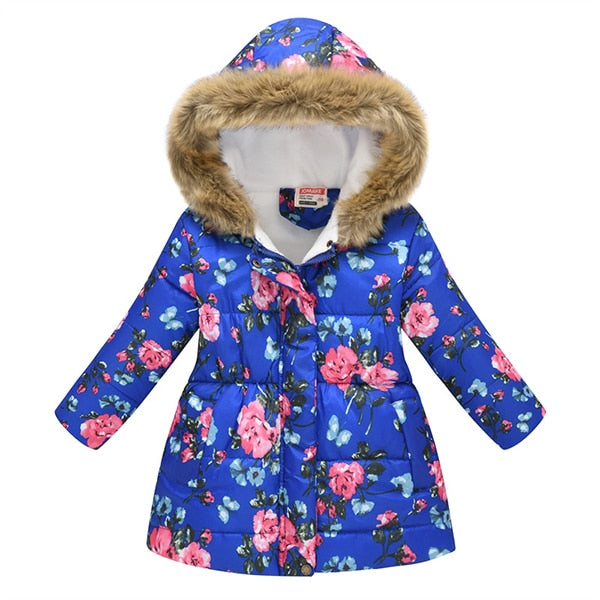 Kids Girls Jacket 2018 Autumn Winter Coat Girls Warm Baby Hooded Outerwear Girls Coat Kids Clothes Down Parkas
