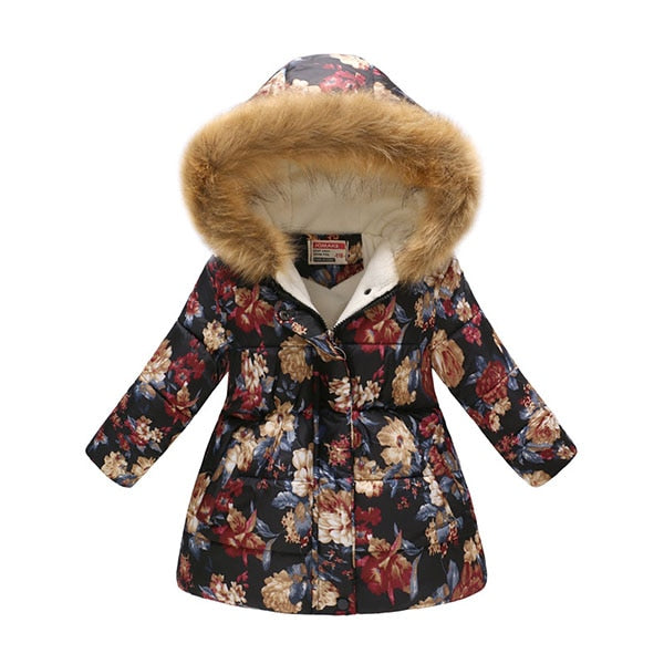Kids Girls Jacket 2018 Autumn Winter Coat Girls Warm Baby Hooded Outerwear Girls Coat Kids Clothes Down Parkas
