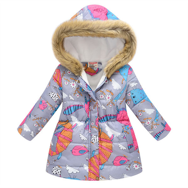 Kids Girls Jacket 2018 Autumn Winter Coat Girls Warm Baby Hooded Outerwear Girls Coat Kids Clothes Down Parkas