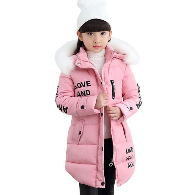 Kids Girls Jacket 2018 Autumn Winter Coat Girls Warm Baby Hooded Outerwear Girls Coat Kids Clothes Down Parkas