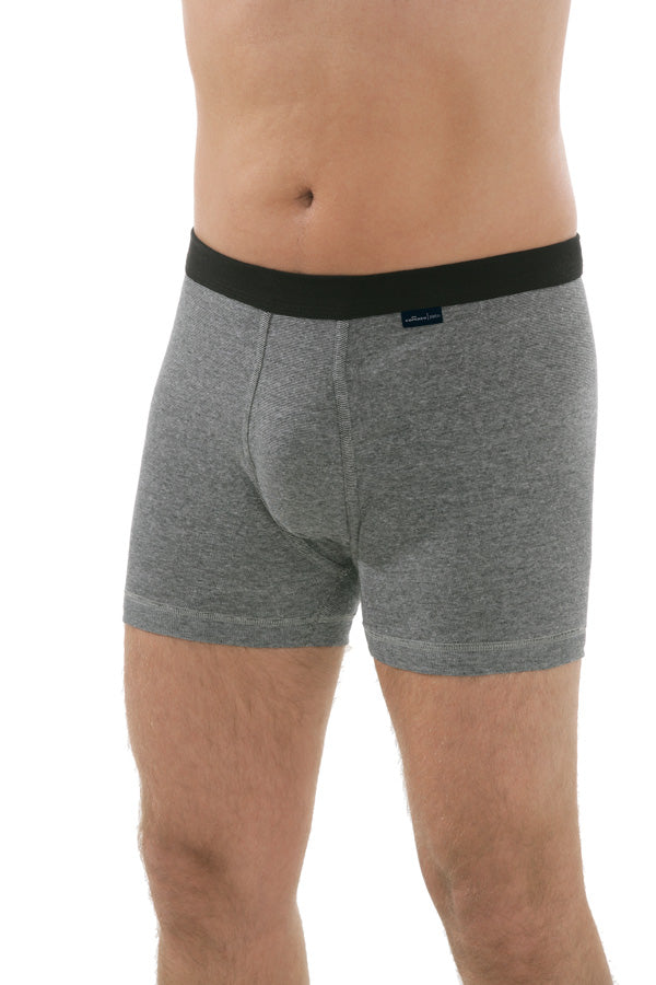 Unterhose kurz mit Eingriff (Dunkelgrau-Melange)