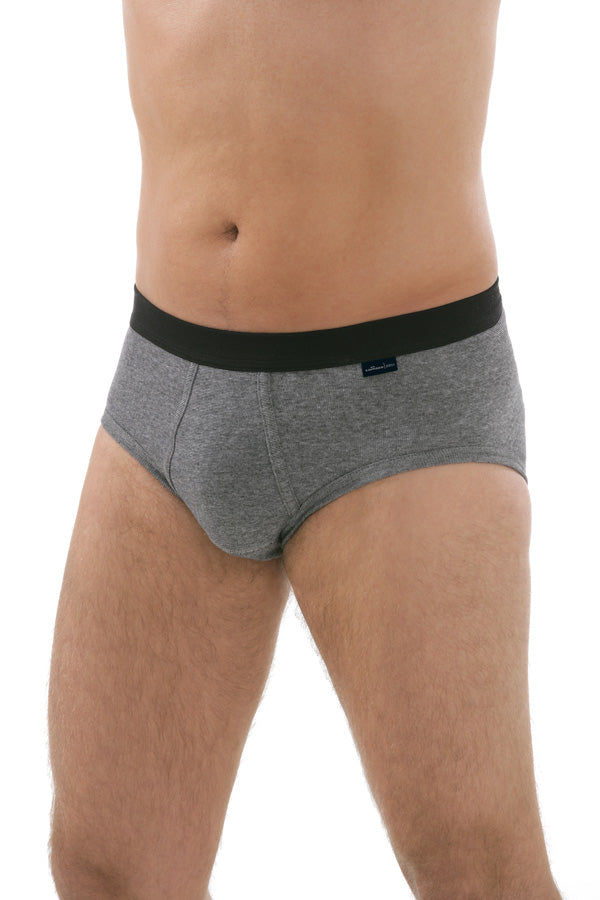 Slip mit Eingriff (Dunkelgrau-Melange)