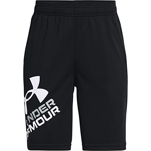 Under Armour Boys' Prototype 2.0 Logo Shorts, Black, YMD, 10 Years