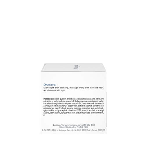 Neutrogena Triple Age Repair Anti-Aging Night Cream with Vitamin C; Fights Wrinkles & Even Tone, Dark Spot Remover & Firming Anti-Wrinkle Face & Neck Cream; Glycerin & Shea Butter, 1.7 oz
