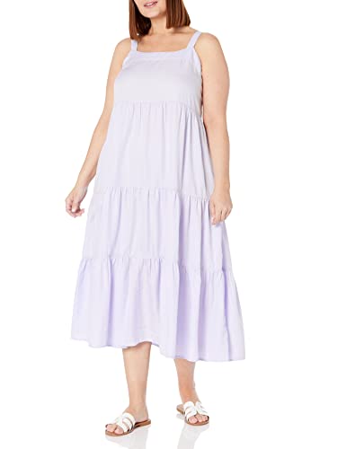 The Drop Women's Britt Tiered Maxi Tent Dress, White, XXS