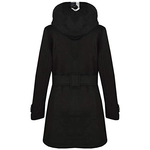 Kids Girls Overcoat Hooded Trench Coat Padded Oversized Lapels Long Parka Jacket