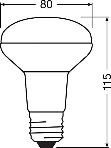OSRAM réflecteur LED | Culot: E27 | Blanc chaud | 2700 K | 9,60 W | équivalent à 100 W | LED SUPERSTAR R80