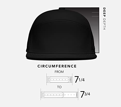 melin Trenches Icon Hydro, Performance Snapback Hat, Water-Resistant Baseball Cap for Men & Women, White