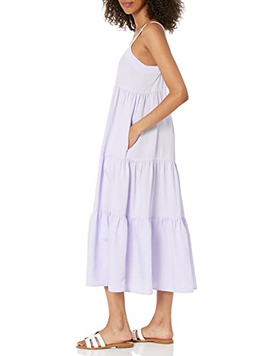 The Drop Women's Britt Tiered Maxi Tent Dress, White, XXS