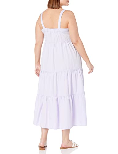 The Drop Women's Britt Tiered Maxi Tent Dress, White, XXS