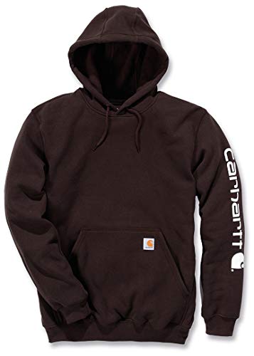 Carhartt Men's Midweight Sleeve Logo Hooded Sweatshirt (Regular and Big & Tall Sizes)