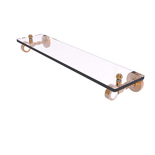 Allied Brass PG-1-16 Pacific Grove Collection 16 Inch Glass Shelf, Brushed Bronze