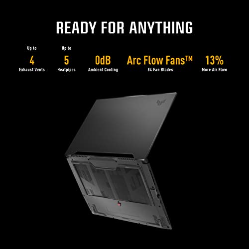 ASUS TUF Dash 15 (2022) Gaming Laptop, 15.6” 144Hz FHD Display, Intel Core i7-12650H, GeForce RTX 3060, 16GB DDR5, 512GB SSD, Thunderbolt 4, Thunderbolt 4, Windows 11 Home, Off Black, FX517ZM-AS73