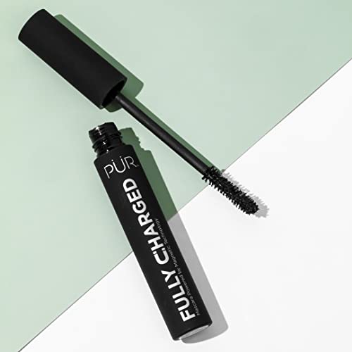PÜR Fully Charged Mascara - Magnetic Black Mascara For Full Volumizing To Instantly Lift, Separate, and Define Each Lash - Gluten, BPA, & Paraben Free Eye Makeup