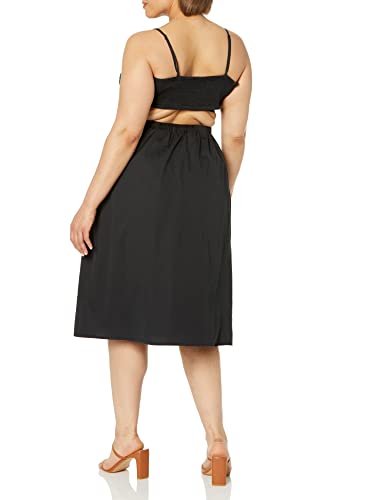 The Drop Women's Makenna Strappy Cross Front Smocked Back Midi Dress, Rosette, 5X, Plus Size