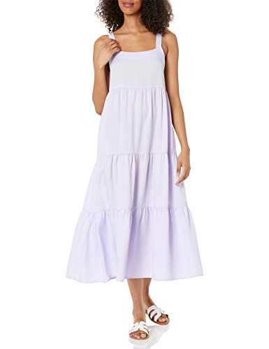 The Drop Women's Britt Tiered Maxi Tent Dress, White, XXS