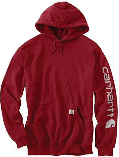 Carhartt Men's Midweight Sleeve Logo Hooded Sweatshirt (Regular and Big & Tall Sizes)