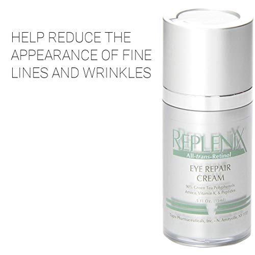Replenix All-trans-Retinol Eye Repair Cream with Retinol, Vitamin K and Antioxidants, 0.5 Fl oz
