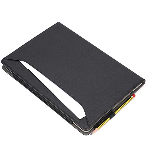 TYTX Compatible with MacBook Pro 13 inch Leather Case with Vents and Stand Function 2021 2020 2019 2018 2017 2016 (A1989 A1706 A1708 A2159 A2289 A2251 A2338),Protective Leather Case for Laptop, Black