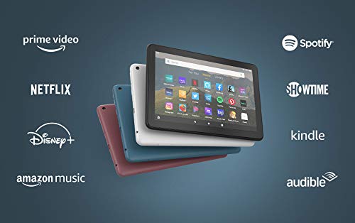 Fire HD 8 tablet, 8" HD display, 32 GB, latest model (2020 release), designed for portable entertainment, Black