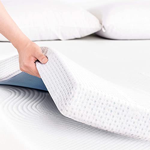 CHUN YI 3 inch Thick Super King Memory Foam Mattress Topper With Anti-Slip Ventilated Hypoallergic Bamboo Cover, Soft Flexible Memory Foam Design For Pressure Relieving(7.5cm,180x200cm)