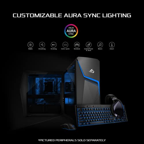 ROG Strix G10 Gaming Desktop PC, Intel Core i7-11700, GeForce RTX 3060, 16GB DDR4 RAM, 1TB PCIe SSD, Wi-Fi 5, Windows 11 Home, G10CE-AH766