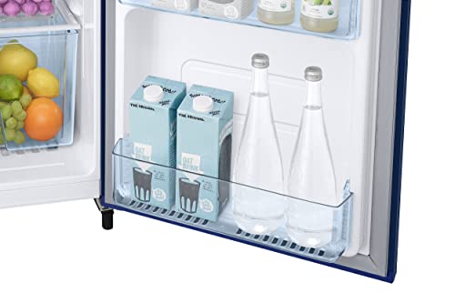 Samsung 183 L, 4 Star, Digital Inverter, Direct-Cool Single Door Refrigerator (RR20C1724CU/HL, Camellia Blue, 2024 Model)