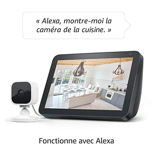 Découvrez Blink Mini, Caméra de surveillance d'intérieur connectée, compacte, qui se branche sur une prise électrique, avec vidéo HD 1080p et détection de mouvements, fonctionne avec Alexa – 1 Caméra