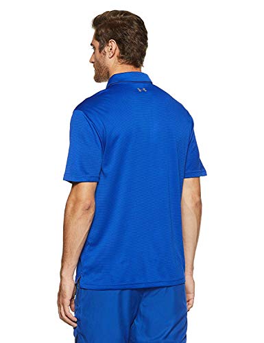 Under Armour Men's Tech Golf Polo , Royal Blue (400)/Graphite , Small