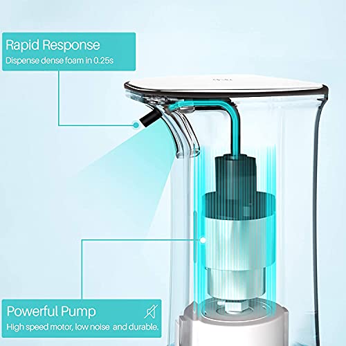 Secura Premium Automatic Foaming Soap Dispenser 9.5oz/280ml w/Adjustable Volume Control | Fashionable Exquisite Battery Operated Electric Touchless Soap Dispensers for Kitchen, Bathroom, Office, Hotel