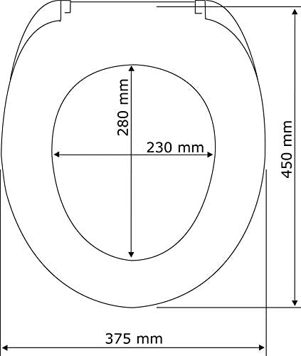 WENKO 18442100 Muschel Thermoset Plastic Premium Toilet Seat, White