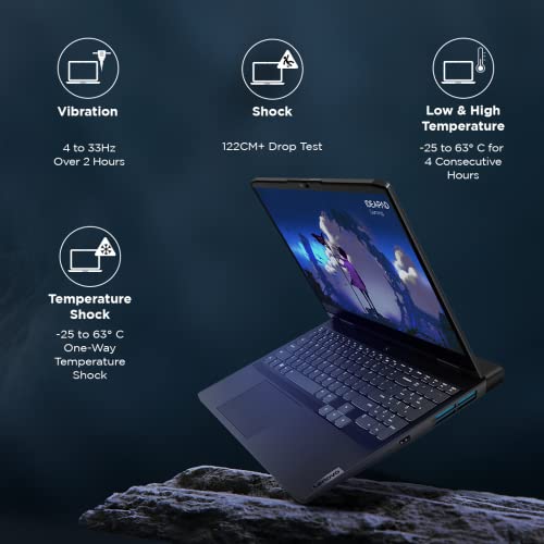 Lenovo IdeaPad Gaming 3 Intel Core i5 12th Gen 15.6" (39.62cm) FHD IPS Gaming Laptop (16GB/512GB SDD/4GB NVIDIA RTX 3050/120Hz/Win11/Office 2021/Backlit/3months Game Pass/Onyx Grey/2.32Kg), 82S900R6IN