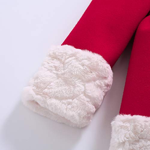 Pettigirl Girls Elegant Winter Christmas Fashion Faux Fur Collar Red Overcoat Outfit Kids Stylish Holiday Party Coat