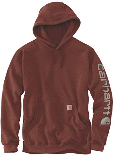 Carhartt Men's Midweight Sleeve Logo Hooded Sweatshirt (Regular and Big & Tall Sizes)