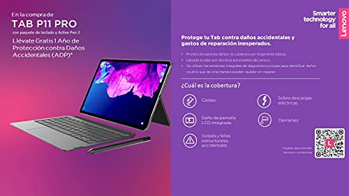Lenovo Tab P11 Pro, 11.5'' RAM 6GB, 128 GB de Almacenamiento con Teclado y Precision Pen 2, procesador Qualcomm Snapdragon 730G