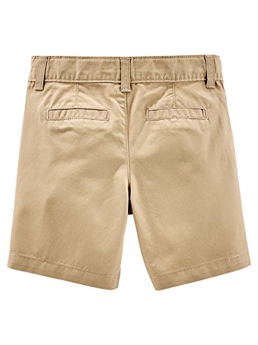 Simple Joys by Carter's Boys' Flat Front Shorts, Pack of 2, Light Khaki Brown/Navy, 3 Years