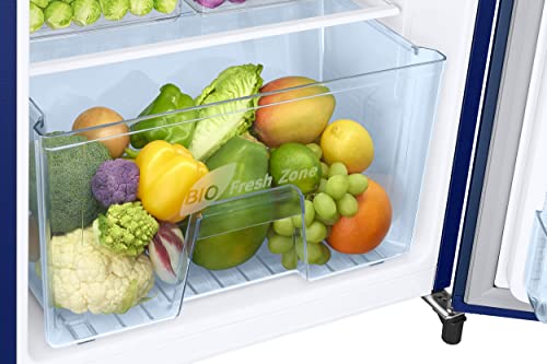 Samsung 183 L, 4 Star, Digital Inverter, Direct-Cool Single Door Refrigerator (RR20C1724CU/HL, Camellia Blue, 2024 Model)