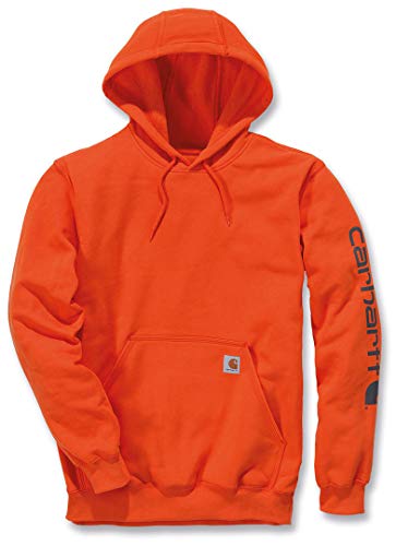Carhartt Men's Midweight Sleeve Logo Hooded Sweatshirt (Regular and Big & Tall Sizes)