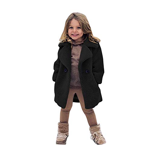 BHSJ Toddler Kids Duffle Overcoat Winter Keep Warm Coat Jacket Casual Lapel Windproof Thicken Outerwear for Boys Girls Turndown Collar Solid Pullover Top Pocket Cozy Fashion Sunflower Print Button