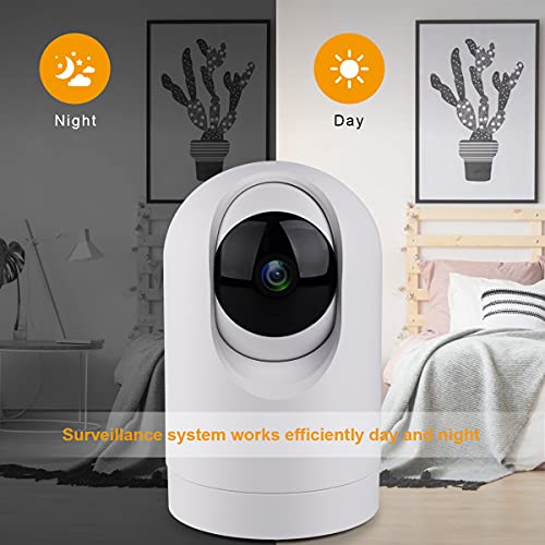 Konnek Stein Indoor Security Camera Wireless, 2K Smart Home IP Camera 2.4G/5G Dual-Band WiFi Connection, Two-Way Audio, AI Human Motion Detection, Night Vision, App Remote Control - White (QC21S)