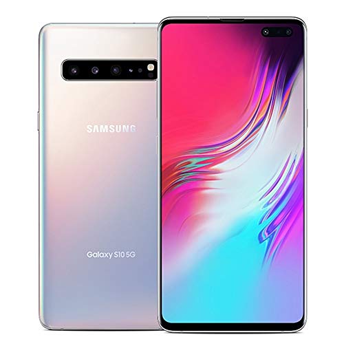 Samsung Galaxy S10 5G (256GB, 8GB RAM) 6.7" AMOLED, Snapdragon 855, IP68 Water Resistant, 5G Volte GSM T-Mobile Unlocked (AT&T, Metro, Straight Talk, Cricket) 4500mAh Battery G977T (Crown Silver)