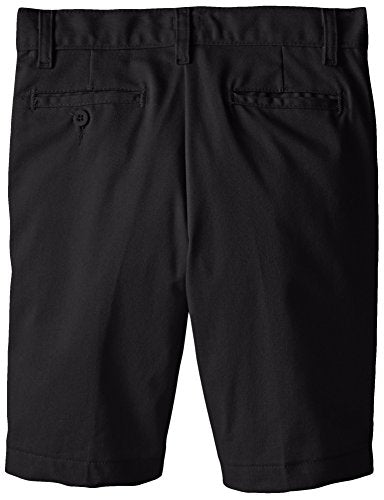 Dickies Khaki Boys' Slim Fit Stretch Flat Front Short - Black - 14