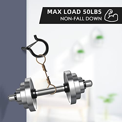 Q-Hanger Hooks Outdoor String Lights - 20 Pack Christmas Lights Hanger Hooks, Outdoor Wire and New Year Party, Fairy Lights Plants Wind Chimes Decoration Hanging Safety Buckle Design （Black）