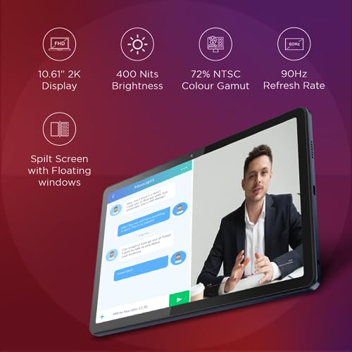 Lenovo Tab M10 5G |10.6 inch (26.9cm)| 6 GB, 128 GB Expandable|Wi-Fi+ 5G | 90 Hz, 2K Display (2000x1200)|Dual Speakers with Dolby Atmos |Android 13 | Octa-Core Processor (Abyss Blue, ZACT0030IN)