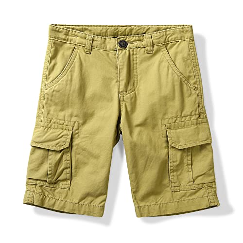 OCHENTA Little Big Boys' Lightweight Multi Pockets Casual Cargo Shorts - khaki - 12-13 years