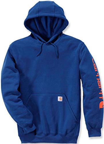 Carhartt Men's Midweight Sleeve Logo Hooded Sweatshirt (Regular and Big & Tall Sizes)