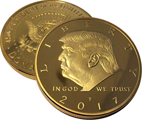 Donald Trump Gold Coin, Gold Plated Collectable Coin and Case Included, 45th President, Certificate of Authenticity Official