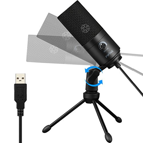 USB Microphone,FIFINE Metal Condenser Recording Microphone for Laptop MAC or Windows Cardioid Studio Recording Vocals, Voice Overs,Streaming Broadcast and YouTube Videos-K669B