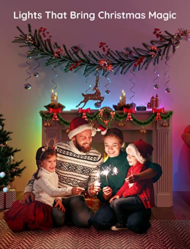 Govee 65.6ft RGBIC LED Strip Lights, Smart LED Strip Segmented App Control, WiFi LED Lights Work with Alexa and Google Assistant, Music Sync, DIY, for Living Room, Christmas, 2 Rolls of 32.8ft