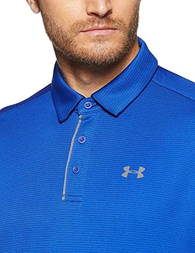 Under Armour Men's Tech Golf Polo , Royal Blue (400)/Graphite , Small